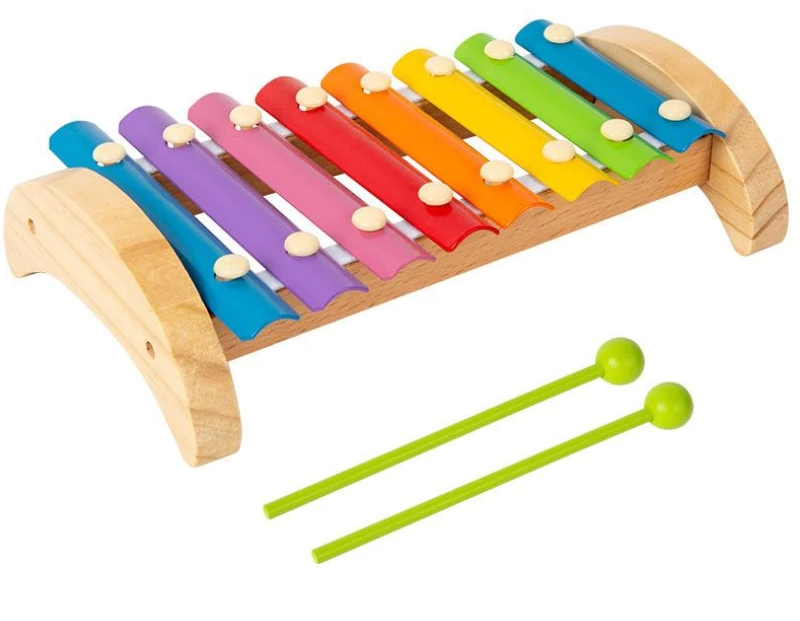 มือเคาะของเล่นเด็ก เครื่องดนตรีเด็กเคาะระนาด Xylophone